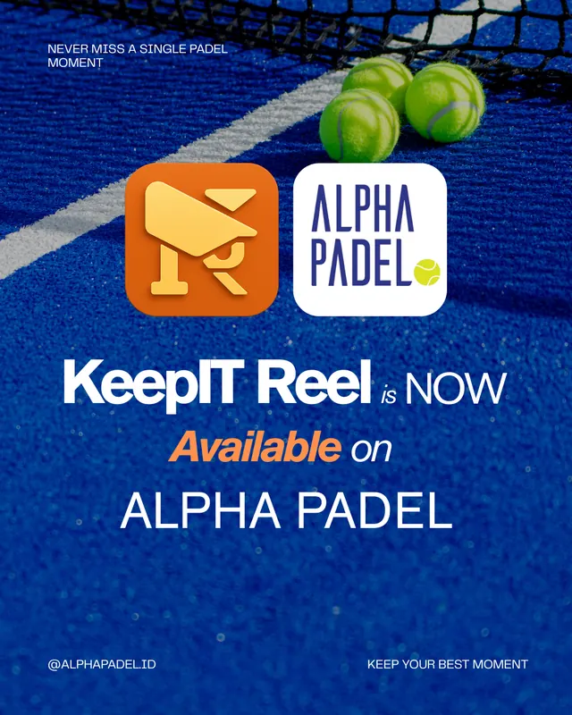 KeepIt Reel is now available at Alpha Padel.